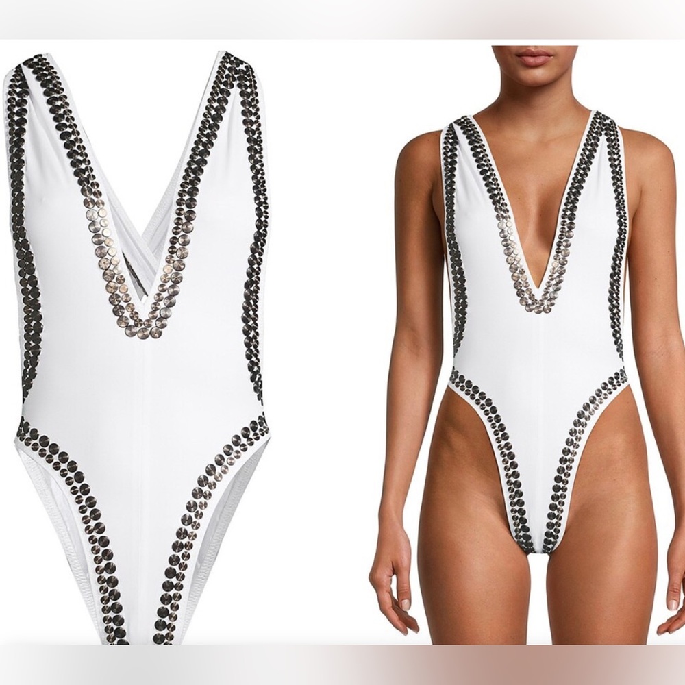 Norma Kamali Marissa Studded One-piece sz L